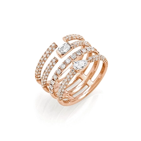 #2#3#4#5 #4 in Rose Gold with Diamonds