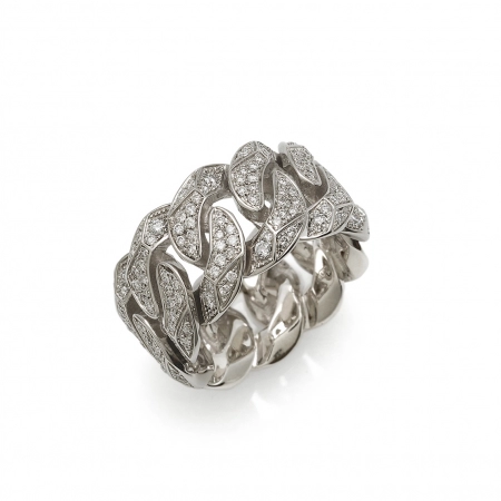 Rock in white gold and diamonds