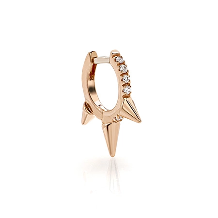 Kensington Mono with Spikes in Rose Gold with Diamonds