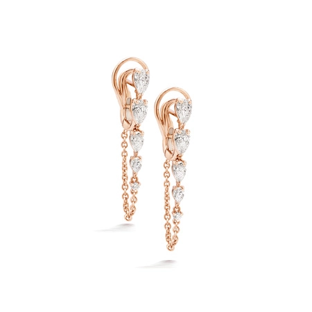Multishape Earrings Rose Gold with Pear shaped Diamonds