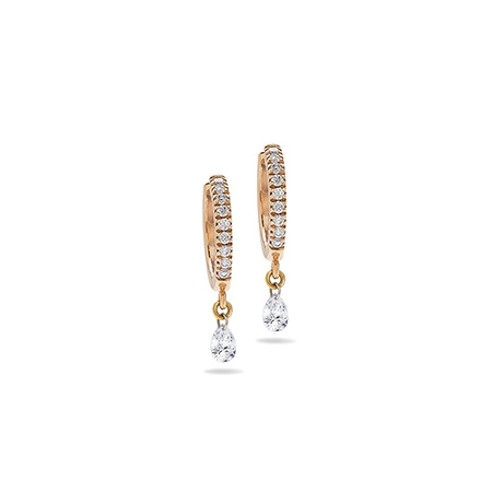 EEP Hoops in Gold with Diamonds