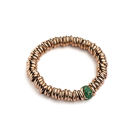 Bang Bang in Gold-plated Silver and Bead with Emeralds