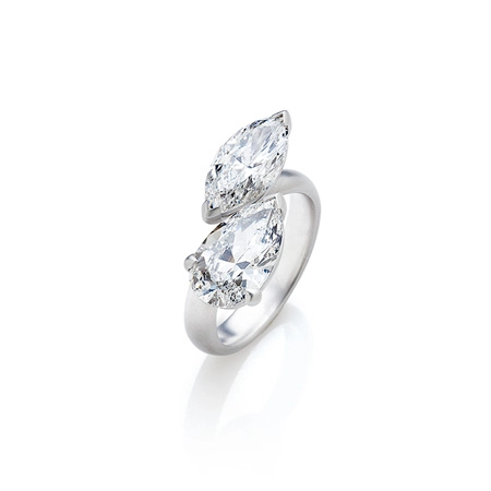 Open Open in White Gold with Diamonds