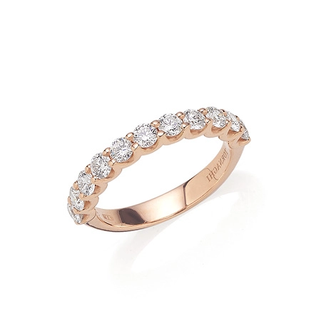 Classics Half Eternity band in Rose Gold with Diamonds