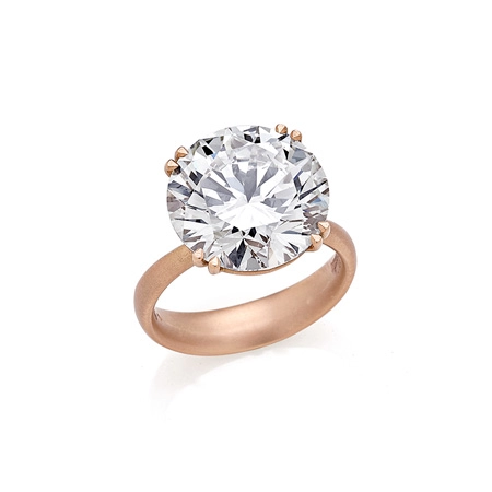 Classics Solitaire ring in Rose Gold with brilliant cut Diamond