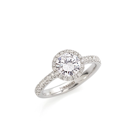 Classics Solitaire with central Diamond and halo
